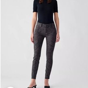 DL1961 Black Snake Florence Mid Rise Jeans NWT